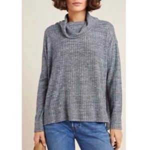 Maeve by Anthropologie Ribbed Cowl Neck Top